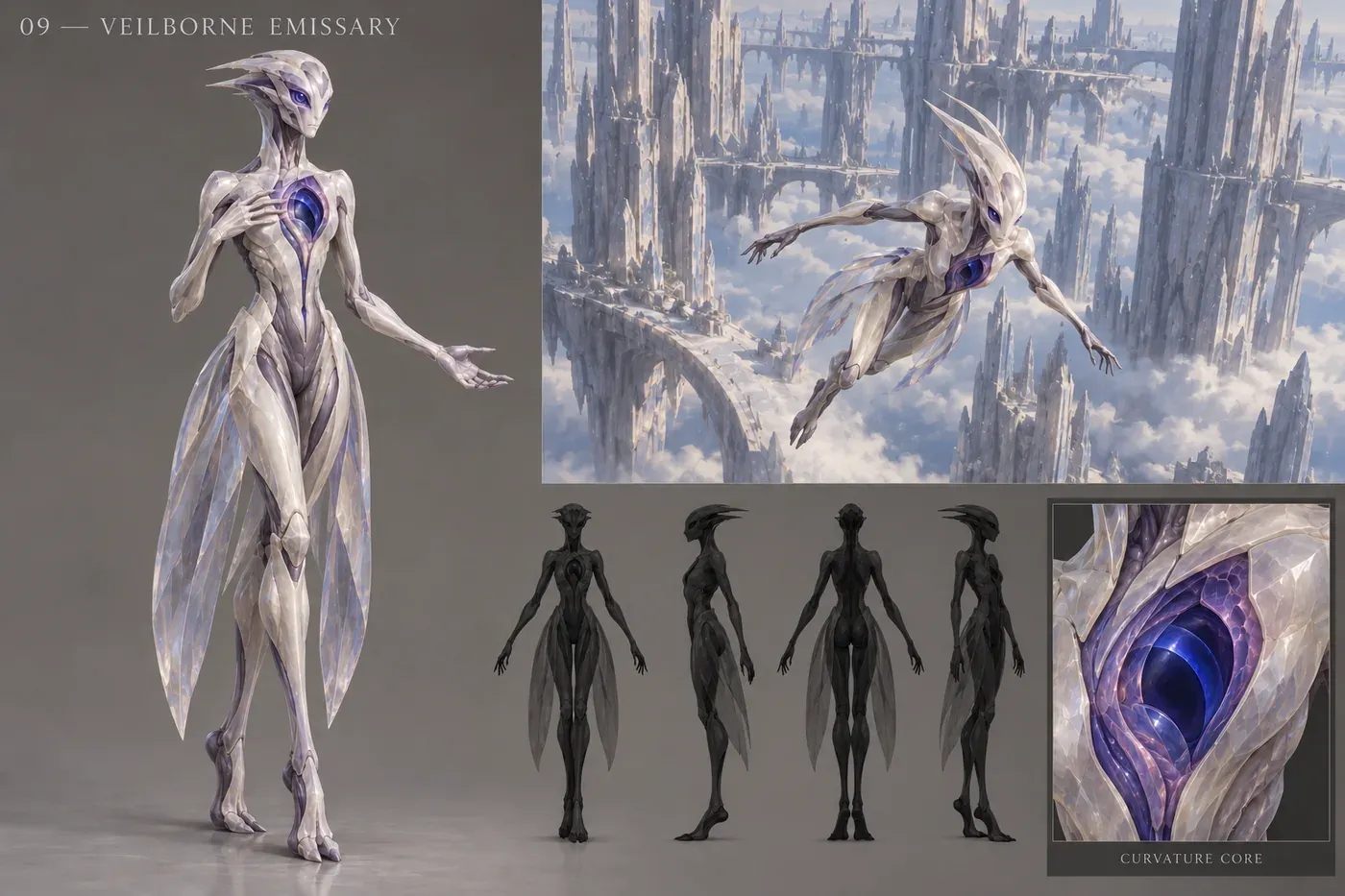 Aethan — Veilborne Emissary concept art